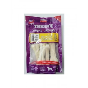 Beyaz Press Deri Köpek Çiğneme Kemiği - 4 Adet