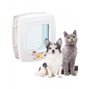 Beyaz Renkli 13,5x13,7 cm Standart Kedi-Köpek Kapısı