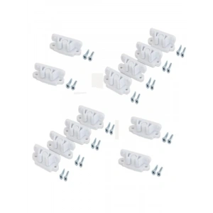 Beyaz Sineklik Çıt Çıt Seti - 12 Adet, Akıllı Montaj Vidalı