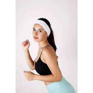 Beyaz Sporcu Saç Bandı, Ter Bandı ve Headband