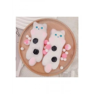 Beyaz Yumuşak Squishy Stres Oyuncak, Kedi Pati Tasarımı
