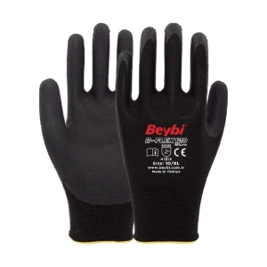 Beybi B-FLEX120 10BEDEN 12LI Micro Köpük Nitril Eldiven (4131X)