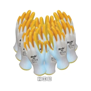 Beybi Nitril Işçi Eldiveni Sarı Pn7 No-10 Xl 6lı (6 Çift)