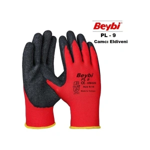 Beybi Nitril Poly Pl9 10 Kırmızı Siyah Iş Eldiveni