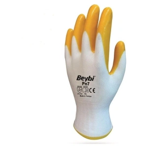 Beybi PN7 Nitril Kaplama Pamuk Eldiven 10/XL (10 Çift )