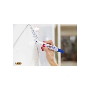 Bic 1701 Velleda Eco Yuvarlak Uçlu Beyaz Tahta Kalemi Mavi 12li Kutu