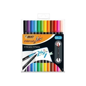 Bic Çift Taraflı Keçeli Boya Kalemi 12 Renk