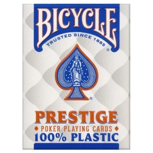 Bicycle® Prestige Rider Back 100% Plastik Jumbo Endeks Oyun Kartları, Mavi