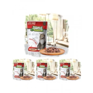 Biftekli Jelli Kedi Yaş Maması, 100 g (4 Paket)