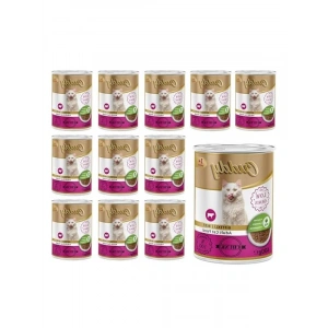 Biftekli ve Jöleli Konserve Mama, 12 Adet x 400 Gr