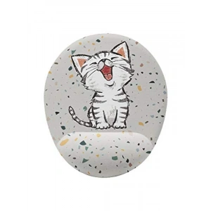 Bilek Destekli Minik Kedi Temalı Mouse Pad, 30x20 cm