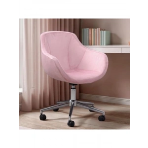 Bilgisayar ve Çalışma Koltuğu – Pembe Renk, Krom Ayak