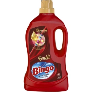 Bingo Renkli Sıvı Bakım Çamaşır Deterjanı 4 L