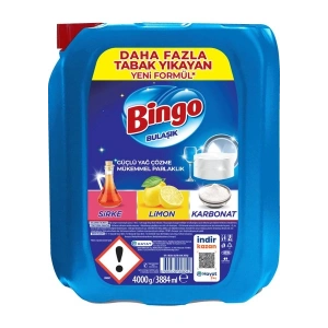 Bingo Sıvı Bulaşık Deterjanı 4 KG Limon Kokulu