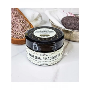 Black Moroccan Soap by LEVAND - Choose from 4 Scents | Natural Exfoliating Soap (Lavender)