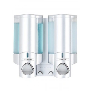 BLP-76235-1 Aviva Shower Dispenser 2 Chamber Satin Silver