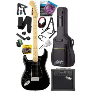 Bluetooth Amfi ile Şarjlı Elektro Gitar Seti, 25 Watt