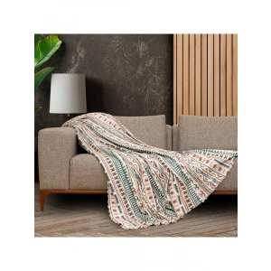 Boho Etnik Desenli Mikrofiber Koltuk Örtüsü, Kaymaz 130x180 cm
