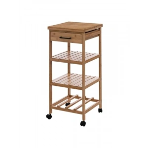 Boho Tarzı Bambu Çekmeceli Etajer - 5 Bölmeli Tasarım