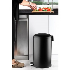 Bombe Kapaklı Mat Çöp Kovası - 30 LT