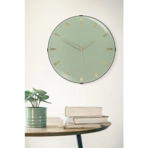 Bombeli Kadranlı Duvar Saati - Mint Yeşili 35 cm