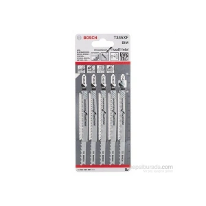 Bosch - Ahşap Ve Metal İçin T 345 Xf Dekupaj Testeresi Bıçağı - 5Li Paket