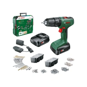 Bosch Easyımpact 18V-40 1.5AH Çift Akü Darbeli Delme/vidalama + 241 Parça Aksesuar Seti