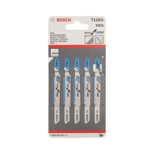 Bosch - Ekonomik Seri Metal İçin T 118 G Dekupaj Testeresi Bıçağı - 5Li Paket