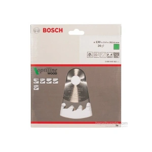 Bosch - Optiline Serisi Ahşap İçin Daire Testere Bıçağı - 130 X 20/16 X 2,4 Mm, 20 Diş