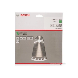 Bosch - Optiline Serisi Ahşap İçin Daire Testere Bıçağı - 184 X 16 X 2,6 Mm, 36 Diş
