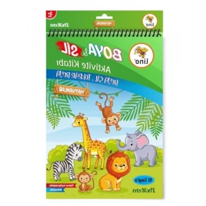 Boya Sil Aktivite Kitabı - Hayvanlar Temalı, A4 Ebat