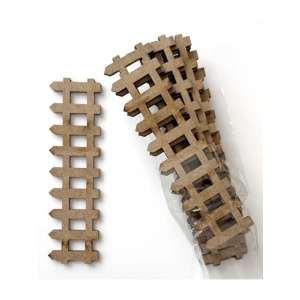 Boyanabilir Ahşap Maket Çit Seti (10 Adet, 13x4 cm)