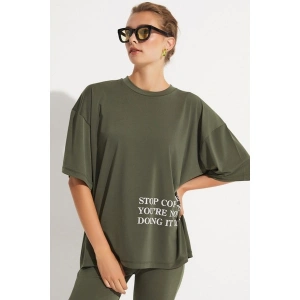 Brav BRV-029 Haki Kadın Tshirt