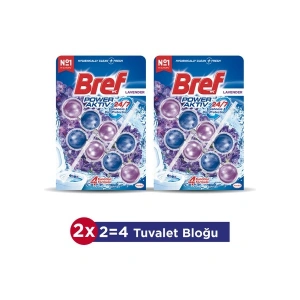 Bref Wc Power Aktiv Duopack Katı Tuvalet Bloğu Lavanta 2li