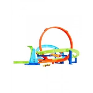 Bumerang Çemberli Yarış Pisti - 1:64 Ölçekli Araba ile