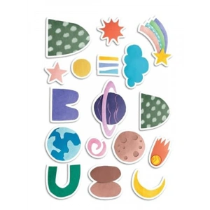 Büyük Boy 11 Adet Rengarenk Boho Sticker Seti