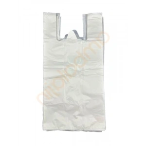 Büyük Boy Hışır Atlet Poşet, Kalın Beyaz, 1 KG Kapasiteli