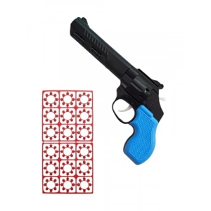 Büyük Boy Mantar Tabancası - 18 Kapasiteli Mavi Tabanca