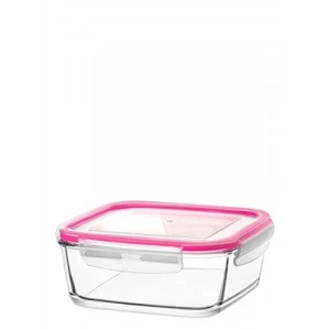 Büyük Tekli Cam Saklama Kabı, Pembe