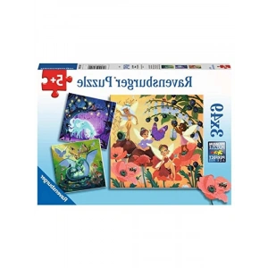 Büyülü Karakterler Puzzle Seti, 3x49 Parça ile Eğlenceli