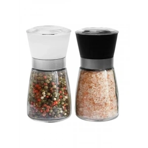 Cam Gövdeli Kapaklı Baharat Öğütücüsü Seti (2 Adet)