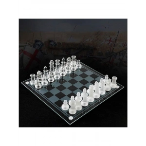 Cam Satranç Takımı - Dekoratif ve Şık Hediyelik (30x30 cm)