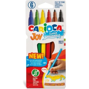 Carioca 40613 Joy Süper Yıkanabilir Keçeli Boya Kalemi 6lı