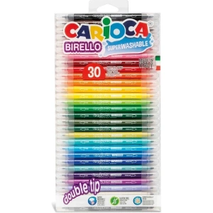 Carioca Birello 30lu Süper Yıkanabilir Çift Taraflı Keçeli Boya Kalemi Renkli ve Eğlenceli