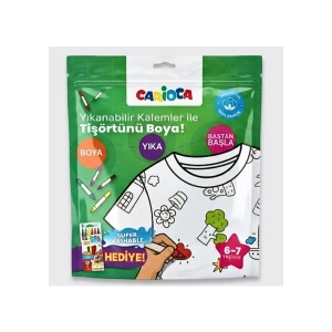 Carioca Boyanabilir Tişört 6-7 Yaş -Keçeli Kalem Hediyeli
