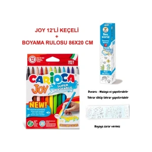 Carioca Joy Boyama Seti Mini Deniz Altı (Joy Keçeli 12li + Lino Sea World 86X20)