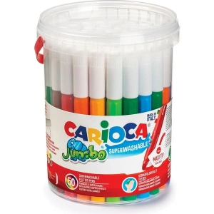Carioca Kalın Keçeli Boya Kalemi Yıkanabilir 50li