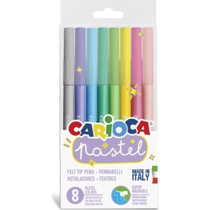 Carioca Keçeli Boya Kalemi Yıkanabilir Pastel Süper 8 Renk 43032