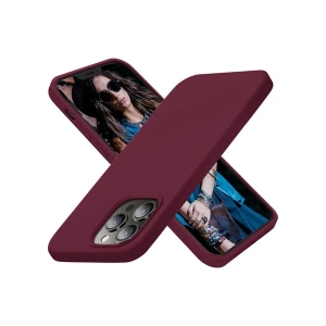 Case 4U Apple Apple iPhone 13 Pro Kılıf Klasik Mat Renkli Yumuşak Premier Silikon Mürdüm