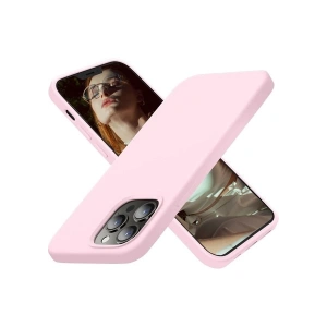Case 4U Apple Apple iPhone 13 Pro Kılıf Klasik Mat Renkli Yumuşak Premier Silikon Rose Gold